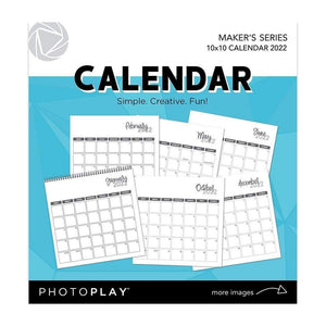 Scrapbooking  PhotoPlay 2022 Spiral Bound Calendar 10"X10" Cards