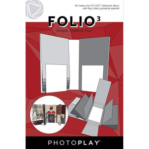 Scrapbooking  PhotoPlay Folio 4.5"X8.5" White Cards