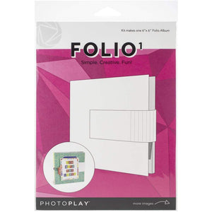 Scrapbooking  PhotoPlay Maker Series Folio 6"X6" White Cards