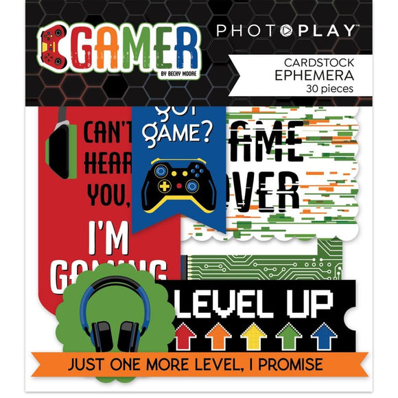 Scrapbooking  Photoplay Gamer Ephemera Cardstock Die-Cuts Ephemera