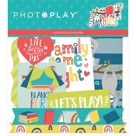 Scrapbooking  We Can Just Stay Home Ephemera Cardstock Die-Cuts Ephemera