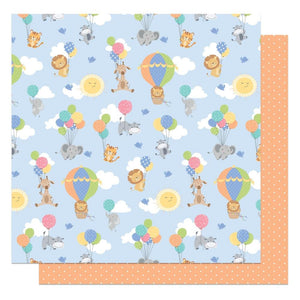 Scrapbooking  Hush Little Baby Boy Double-Sided Cardstock 12"X12" - Fly Away Paper 12"x12"