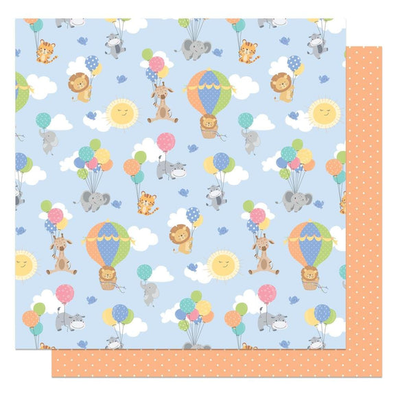 Scrapbooking  Hush Little Baby Boy Double-Sided Cardstock 12
