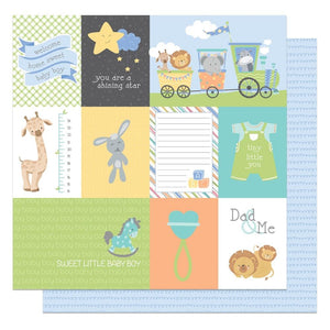 Scrapbooking  Hush Little Baby Girl Double-Sided Cardstock 12"X12" - Little Boy Paper 12"x12"