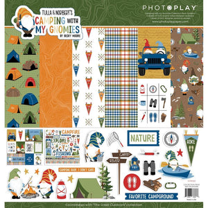 Scrapbooking  PhotoPlay Collection Pack 12"X12" Camping With My Gnomies Paper 12"x12"