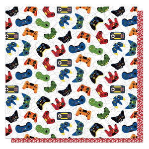 Scrapbooking  Photoplay Gamer Double-Sided Cardstock 12"X12" - Control Freak Paper 12"x12"