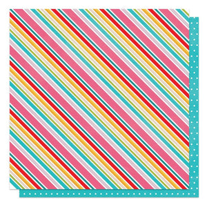Scrapbooking  Photoplay Little Chef Double-Sided Cardstock 12"X12" - Sweet Stripe Paper 12"x12"