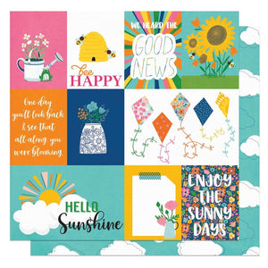 Scrapbooking  Photoplay Oh What A Beautiful Day Double-Sided Cardstock 12"X12" - Hello Sunshine Paper 12"x12"