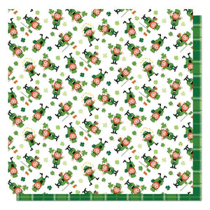 Scrapbooking  Photoplay Pot Of Gold Double-Sided Cardstock 12"X12" - Leprechauns Paper 12"x12"