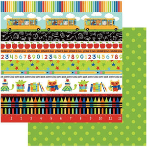 Scrapbooking  Recess 1 Double-Sided Cardstock 12"X12" - Ride The Bus Paper 12"x12"