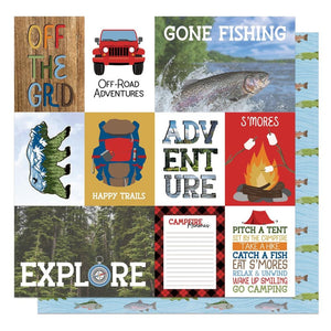 Scrapbooking  The Great Outdoors Double-Sided Cardstock 12"X12" -Off The Grid Paper 12"x12"