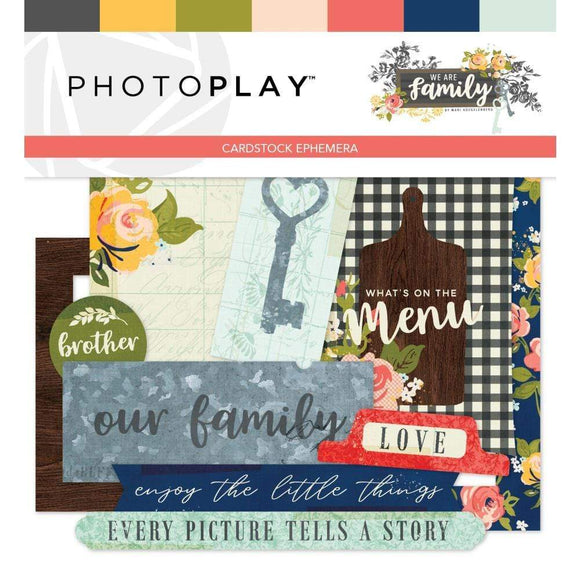 Scrapbooking  We Are Family Ephemera Cardstock Die-Cuts Paper 12x12