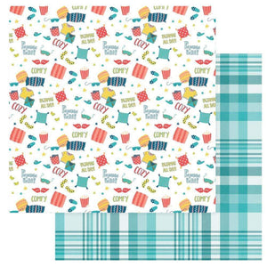 Scrapbooking  We Can Just Stay Home Double-Sided Cardstock 12"X12" - PJ's All Day Paper 12x12