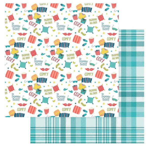 Scrapbooking  We Can Just Stay Home Double-Sided Cardstock 12