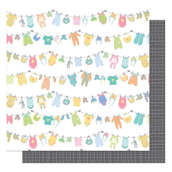 Scrapbooking  Hush Little Baby Girl Double-Sided Cardstock 12