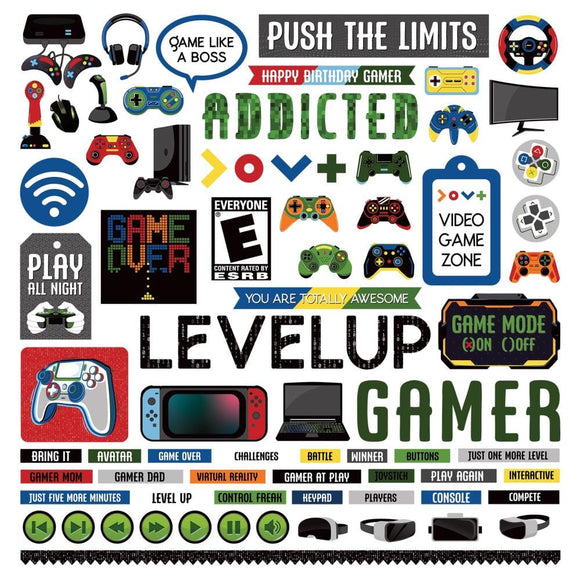 Scrapbooking  Photoplay Gamer Stickers 12