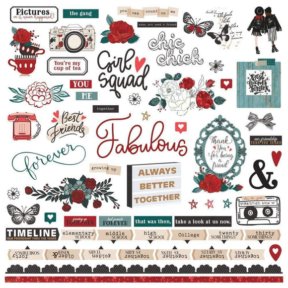 Scrapbooking  Friendship Through The Years Stickers 12