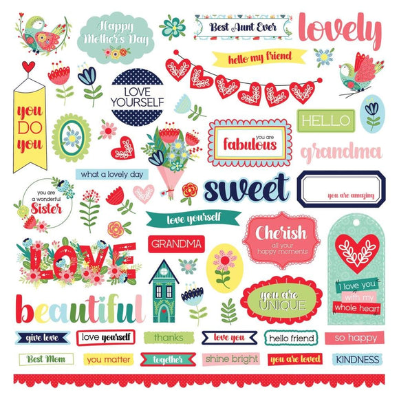 Scrapbooking  Photoplay Cherish Stickers 12