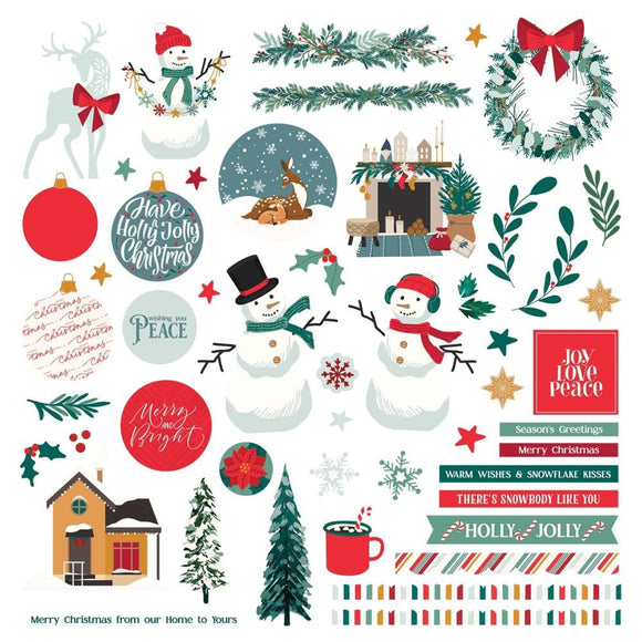 Scrapbooking  Photoplay PhotoPlay Collection Card Kit Stickers It's A Wonderful Christmas stickers
