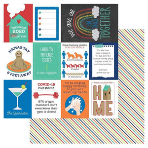 Scrapbooking  The New Normal Double-Sided Cardstock 12"X12" - Quarantini stickers
