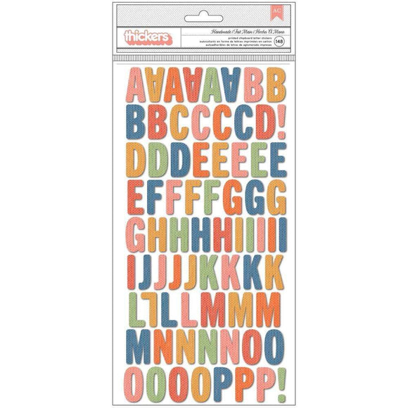 Scrapbooking  Paige Evans Bungalow Lane Thickers Stickers 148/Pkg Handmade Alphabet Alphas
