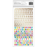 Scrapbooking  Paige Evans Splendid Thickers Stickers 494/Pkg Alphabet W/Gold Foil Accents Alphas
