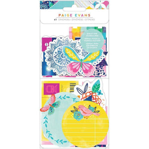 Scrapbooking  Paige Evans Go The Scenic Route Ephemera Cardstock Die-Cuts Journal, 41/Pkg Puffy Stickers