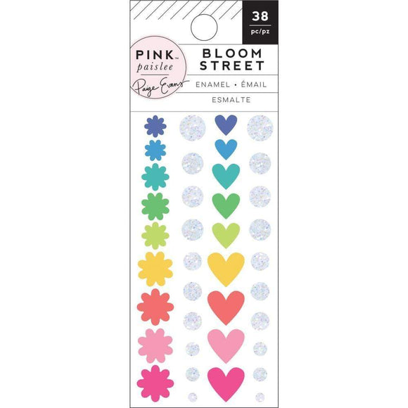 Scrapbooking  Paige Evans Bloom Street Enamel Dots 38/Pkg Paper Pad