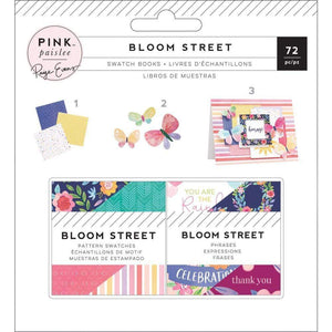Scrapbooking  Paige Evans Bloom Street Mini Swatch Books 2"X2" 2/Pkg Pattern & Phrase, 36 Sheets Each Paper Pad