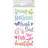 Scrapbooking  Paige Evans Bloom Street Thickers Stickers 54/Pkg Flutter Phrase/Puffy Vinyl Paper Pad
