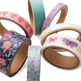 Scrapbooking  Paige Evans Bloom Street Washi Tape 8/Pkg W/Iridescent Foil Accents Paper Pad