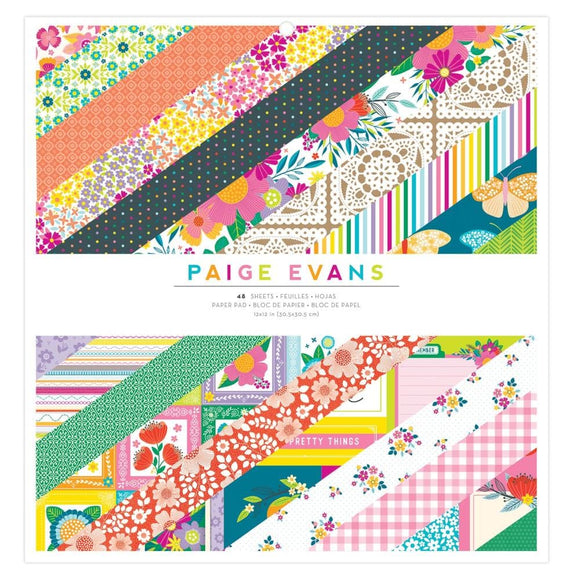 Scrapbooking  Paige Evans Splendid Single-Sided Paper Pad 12