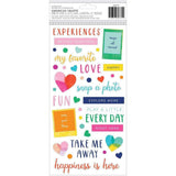 Scrapbooking  Paige Evans Go The Scenic Route Thickers Stickers 154/Pkg Scenic Route Phrase/Puffy Puffy Stickers