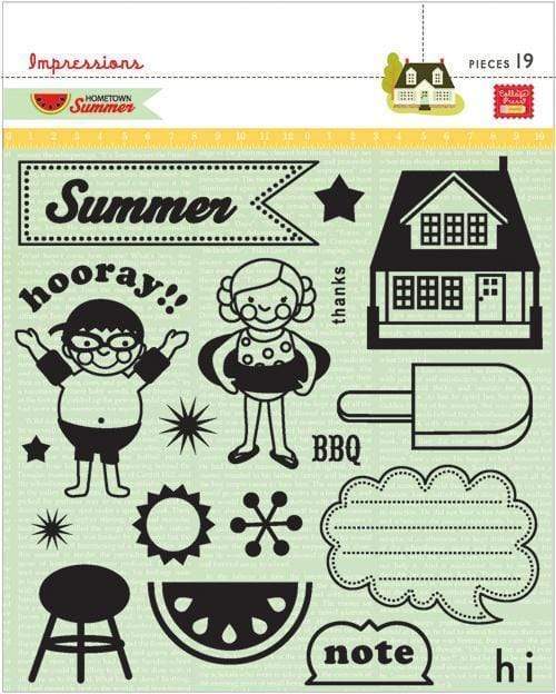 Scrapbooking  Hometown Summer Clear Stamps Stamps