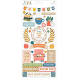 Scrapbooking  Paige Evans Bungalow Lane Cardstock Stickers 6"X12" 86/Pkg Accents & Phrases stickers