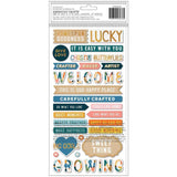 Scrapbooking  Paige Evans Bungalow Lane Thickers Stickers 79/Pkg Home Sweet Home Phrase stickers