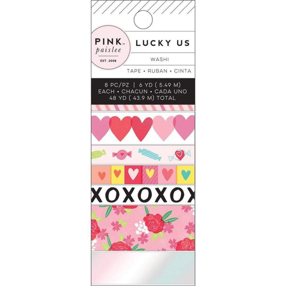 Scrapbooking  Lucky Us Washi Tape 8/Pkg W/Foil & Glitter Accents, 6 Yards Each WASHI Tape