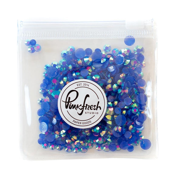 Scrapbooking  Pinkfresh Jewel Essentials - Sapphire Embellishments
