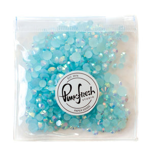Scrapbooking  Pinkfresh Jewel Essentials - Sky Blue Embellishments