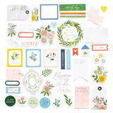 Scrapbooking  Pinkfresh Cardstock Die-Cuts Ephemera Pack Spring Vibes 42pk Ephemera