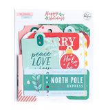 Scrapbooking  PinkFresh Tag Ephemera Cardstock Die-Cuts Happy Holidays 24pk Ephemera