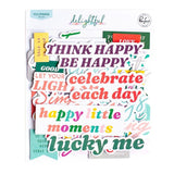 Scrapbooking  PinkFresh Title Cardstock Die-Cuts Delightful 34pk Ephemera