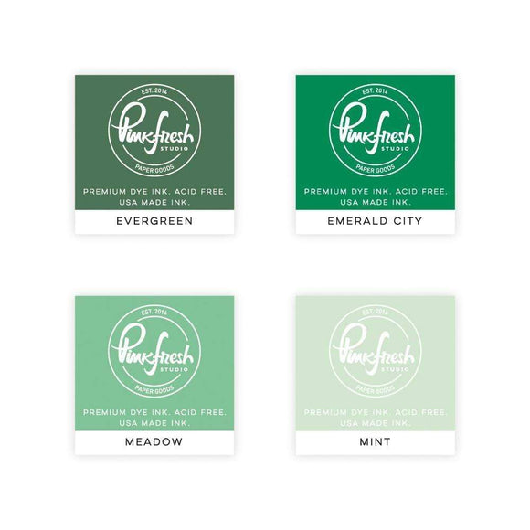 Scrapbooking  Pinkfresh Studio Premium Dye Cube Ink Pads 4 Colors - Garden Stroll ink