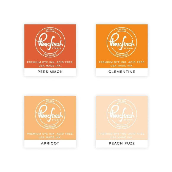 Scrapbooking  Pinkfresh Studio Premium Dye Cube Ink Pads 4 Colors - Indian Summer ink