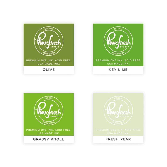 Scrapbooking  Pinkfresh Studio Premium Dye Cube Ink Pads 4 Colors - Over the Hills ink
