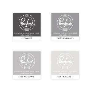 Scrapbooking  Pinkfresh Studio Premium Dye Cube Ink Pads 4 Colors - Urban Raincoat ink