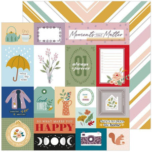 Scrapbooking  Days Of Splendor Double-Sided Cardstock 12"X12" - Moments that Matter Paper 12"x12"