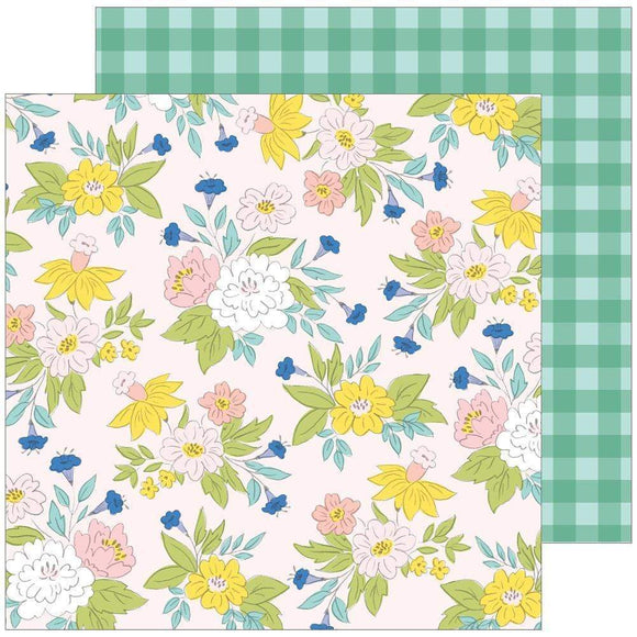 Scrapbooking  Happy Blooms Double-Sided Cardstock 12