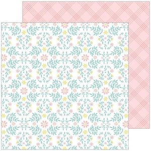 Scrapbooking  Happy Blooms Double-Sided Cardstock 12"X12"- Cottage Paper 12"x12"