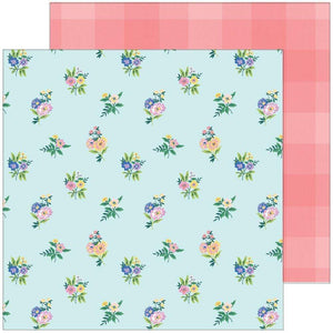 Scrapbooking  Happy Blooms Double-Sided Cardstock 12"X12"- Flower Patch Paper 12"x12"